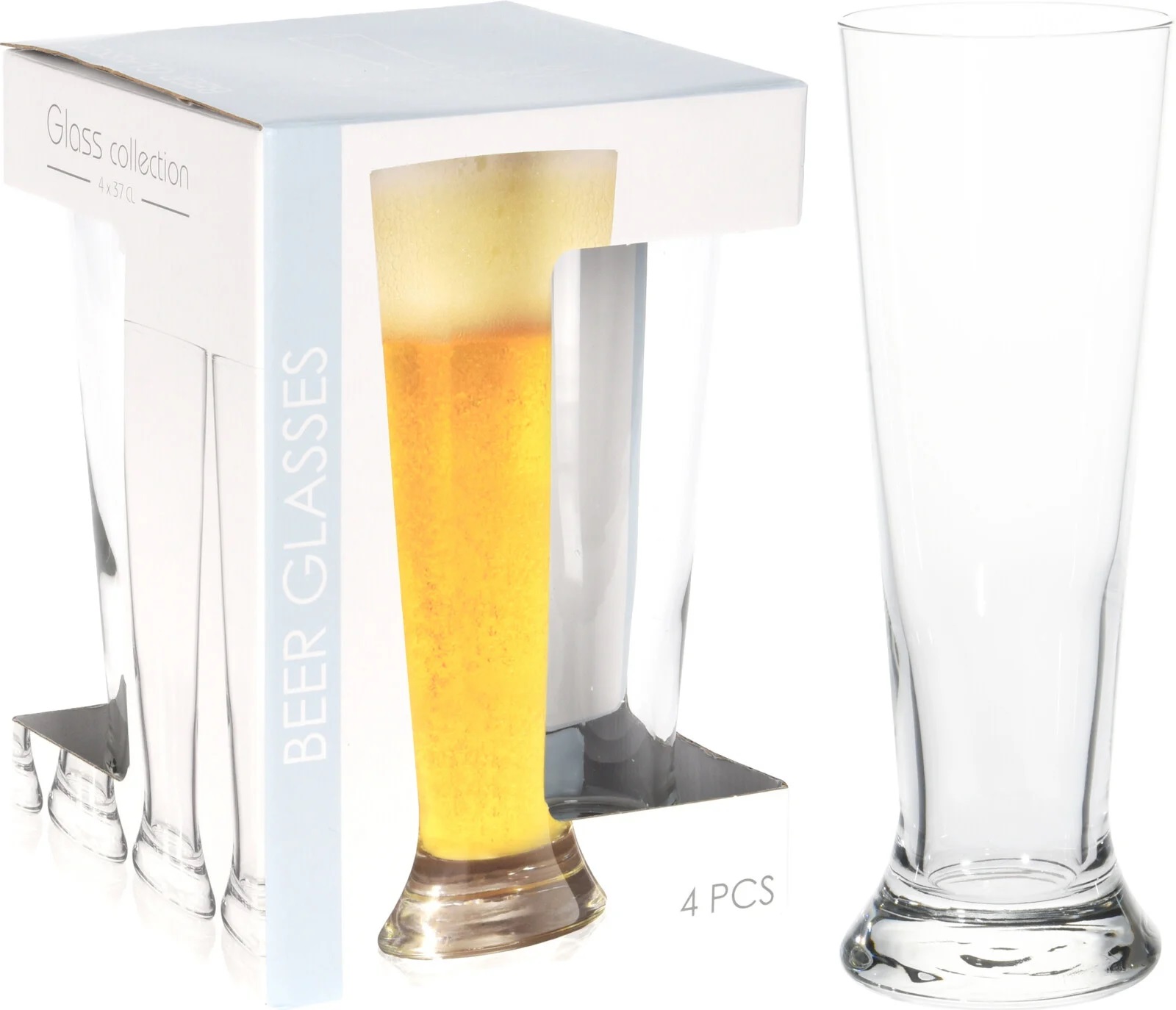 Beer glass set 370 ml 4 pcs